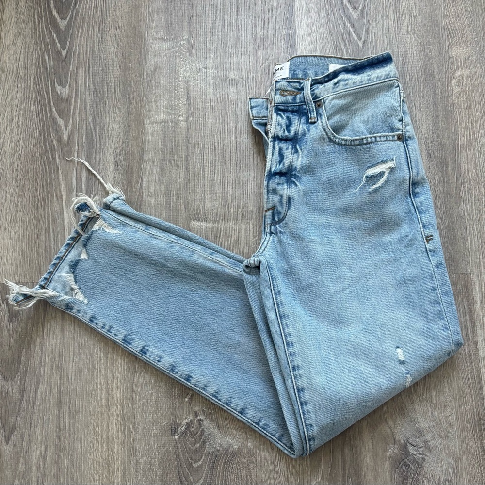 Frame Denim women’s Light Blue Straight Jeans size 24 - Picture 2 of 5
